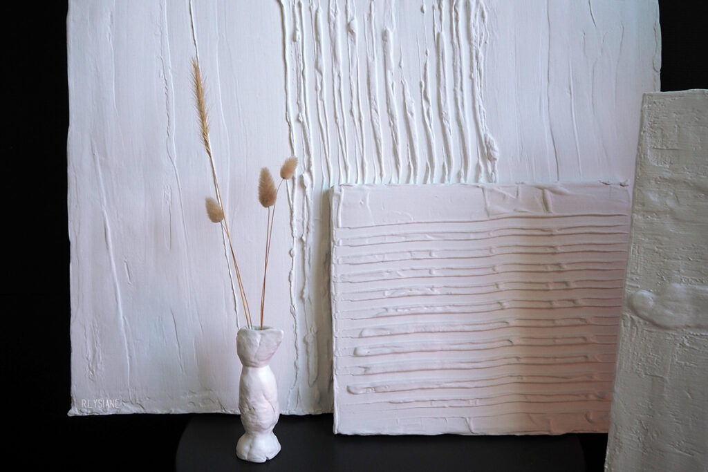 Créations tableaux et vase RL